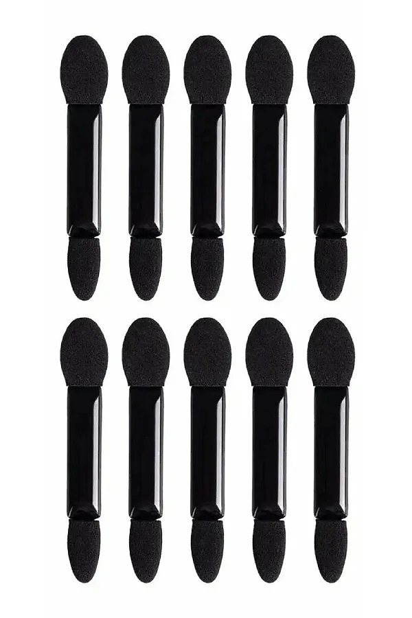 Kristaller Набор двусторонних аппликаторов для макияжа, черный, 10 шт. KRISTALLER, черный - фото 1