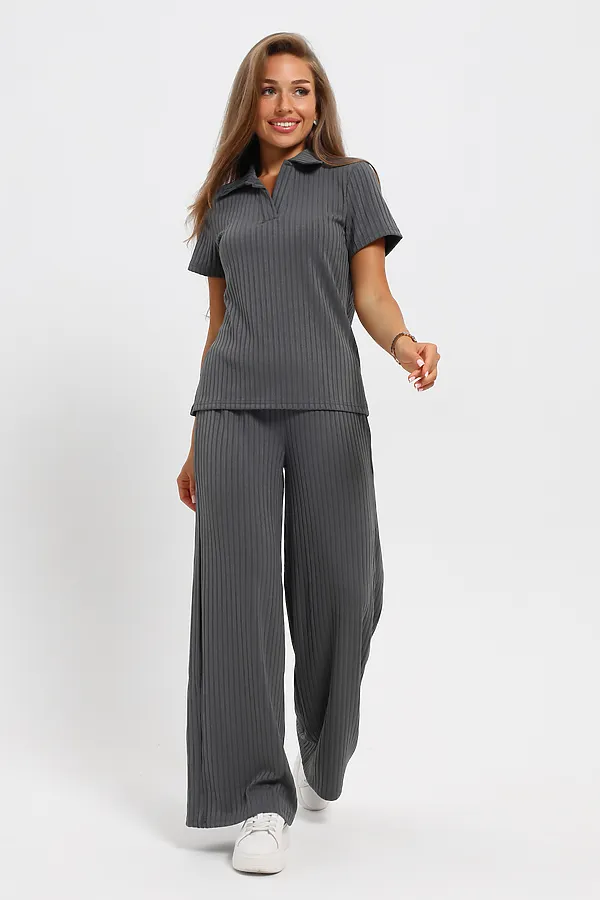 Костюм с брюками 26009К НАТАЛИ, антрацит - фото 1