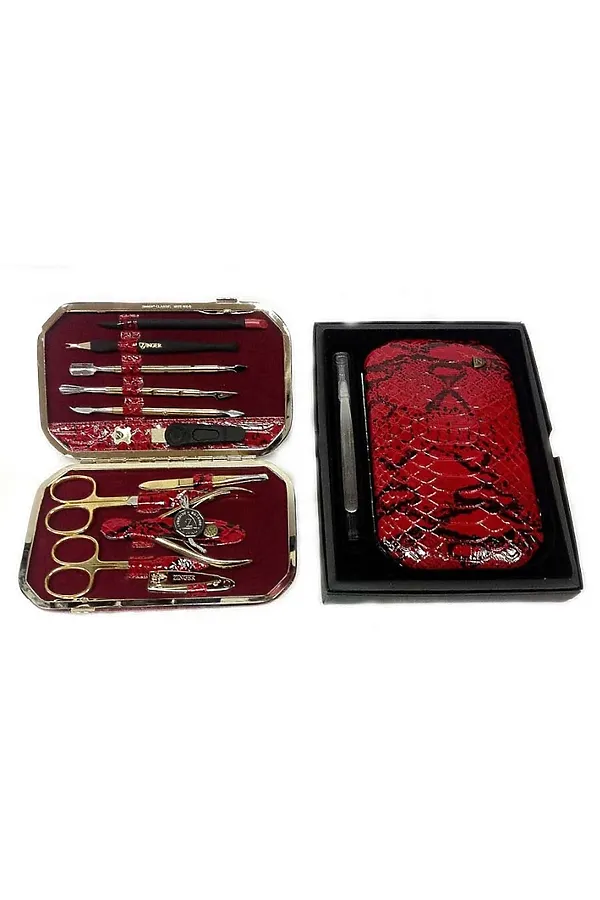 Zinger Маникюрный набор «Премиум» MSFE-802-1-G, 11 предметов KRISTALLER, золотистый - фото 1