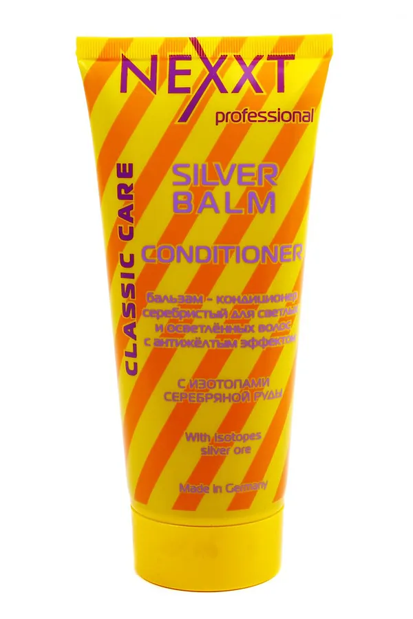 Nexxt Бальзам-кондиционер серебристый для светлых и осветленных волос с антижелтым эффектом, 200 мл KRISTALLER, жёлтый - фото 1