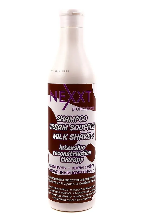 Nexxt Восстанавливающий шампунь-крем суфле «Молочный коктейль», 500 мл KRISTALLER, молочный коктейль - фото 1