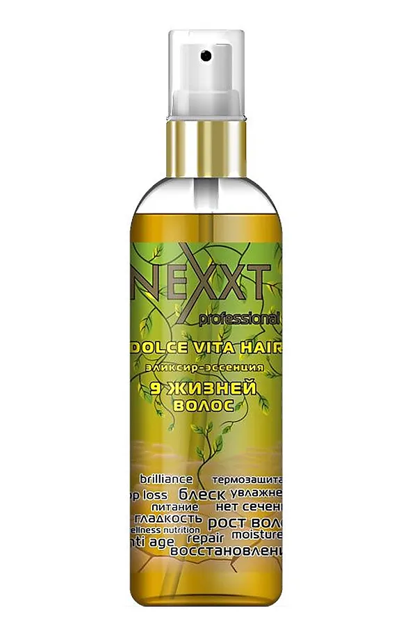 Nexxt Масло эликсир-эссенция 9 жизней волос, 100 мл KRISTALLER, зелёный - фото 1