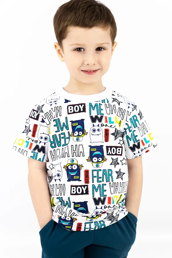 Футболка BABY BOOM, монстры на белом - фото 1