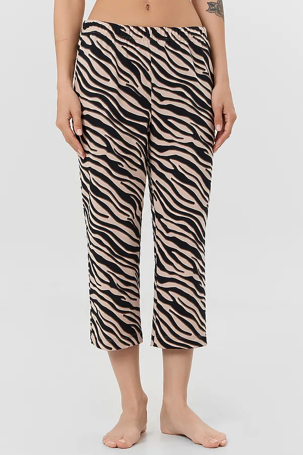 Бриджи MARK FORMELLE, зебра на холодном бежевом - фото 1