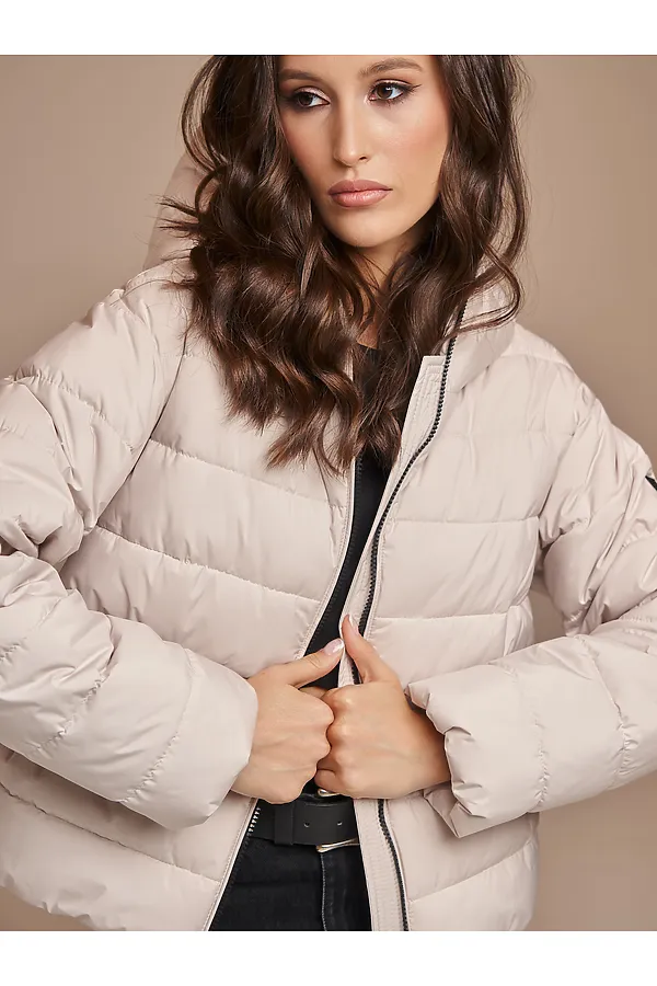 Пуховик HOOPS, светло-бежевый - фото 1