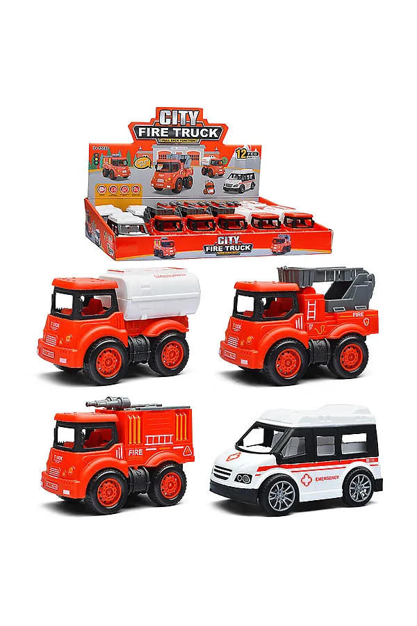 Машина "Пожарная служба" в коробке URAL TOYS, в ассортименте - фото 1