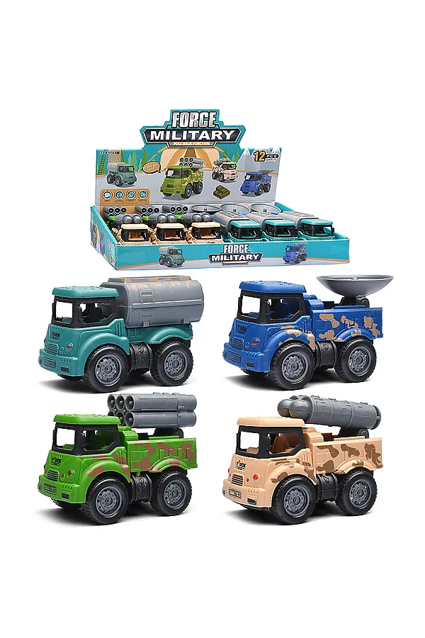 Машина "Военный транспорт" в коробке URAL TOYS, в ассортименте - фото 1