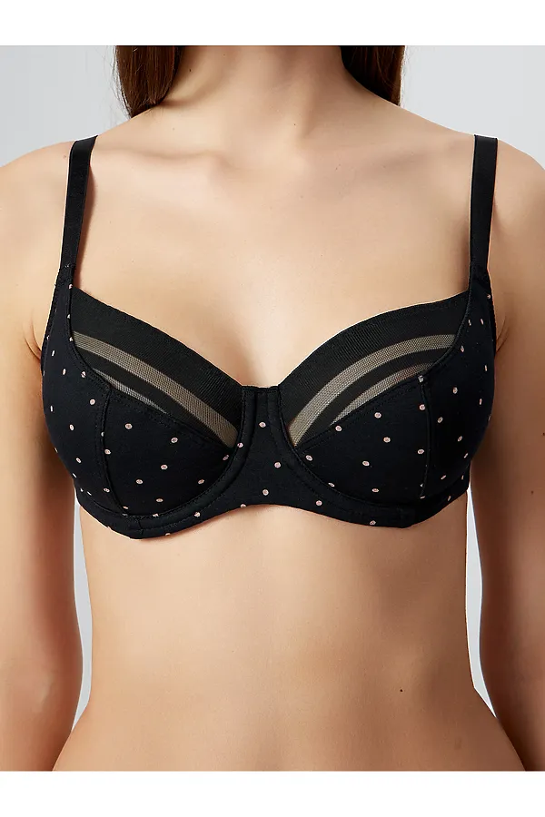 Бюстгальтер MARK FORMELLE, горошек на черном2 - фото 1