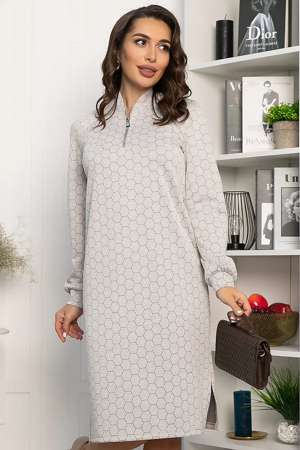 Платье LADY TAIGA, бежевое - фото 1