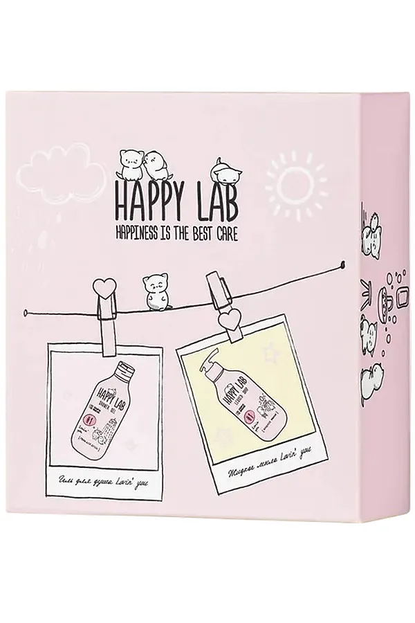 Happy Lab Набор для ухода за телом Lovin You: гель для душа, жидкое мыло, 300 мл x 2 KRISTALLER, ассорти - фото 1