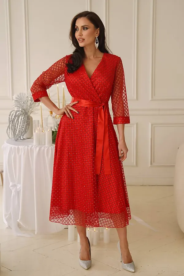 Платье LADY TAIGA, красное - фото 1