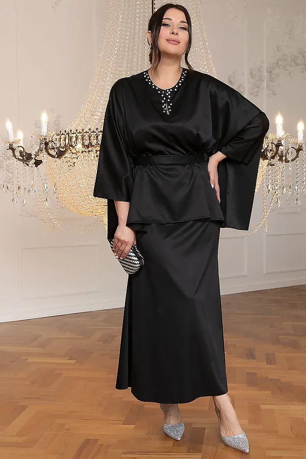 Костюм (Блуза+Юбка) LADY TAIGA, черный - фото 1