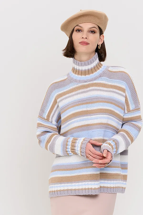 Свитер NEWVAY, туман/латте/белый/голубой - фото 1