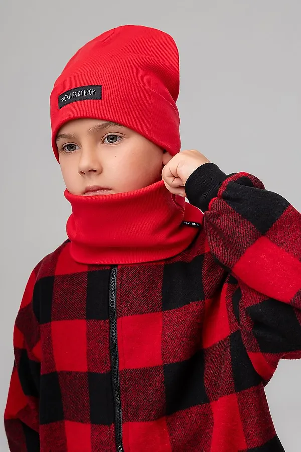 Комплект (Шапка+Снуд) BODO-S, красный - фото 1