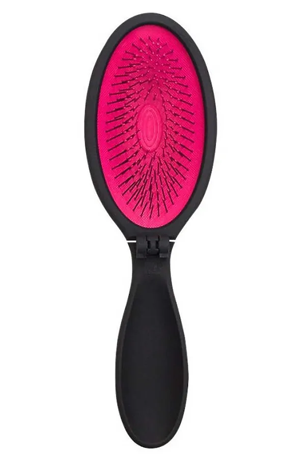 Wet Brush Расчёска массажная складная BWP824PINK Pop Fold Pink, черно-розовый KRISTALLER, розовый - фото 1