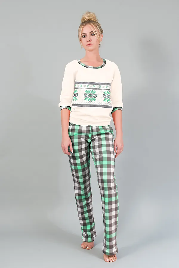 Костюм с брюками с брюками 145 НАТАЛИ, зелёный - фото 1