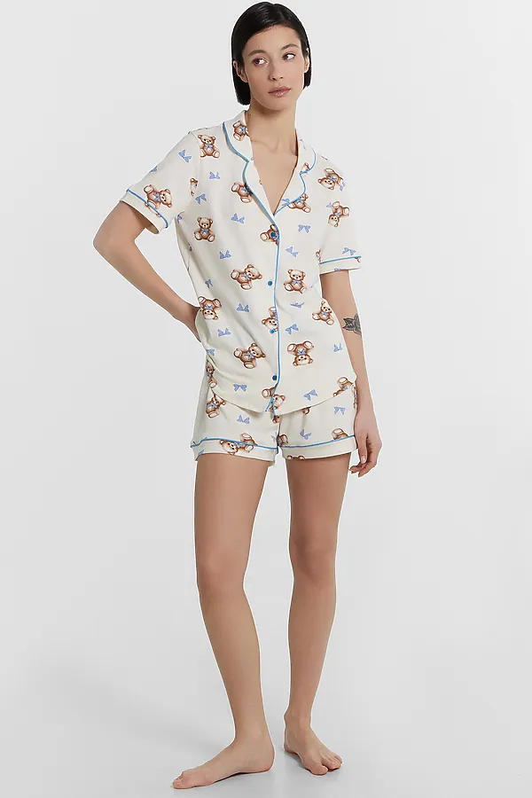 Пижама MARK FORMELLE, мишки на молочном - фото 1
