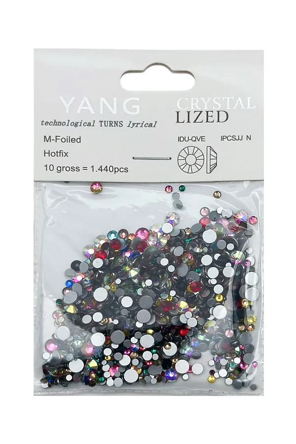 Nail Art Стразы для декора ногтей, микс (6#,8#,10#,12#,16#,20#), разноцветный, 1440 шт./уп. KRISTALLER, ассорти - фото 1