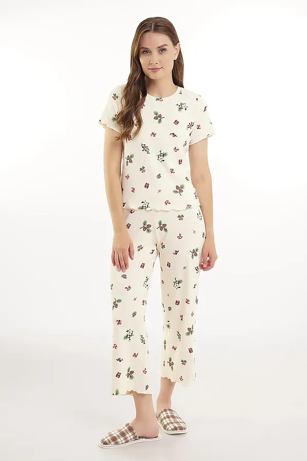 Пижама CLEVER, молочный/красный - фото 1
