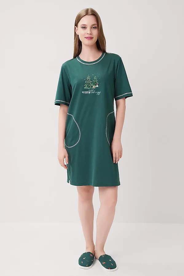 Платье CLEVER, т.зелёный - фото 1