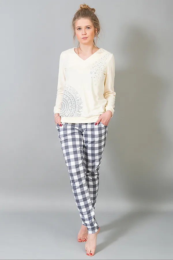 Костюм с брюками 184 НАТАЛИ, бежевый - фото 1