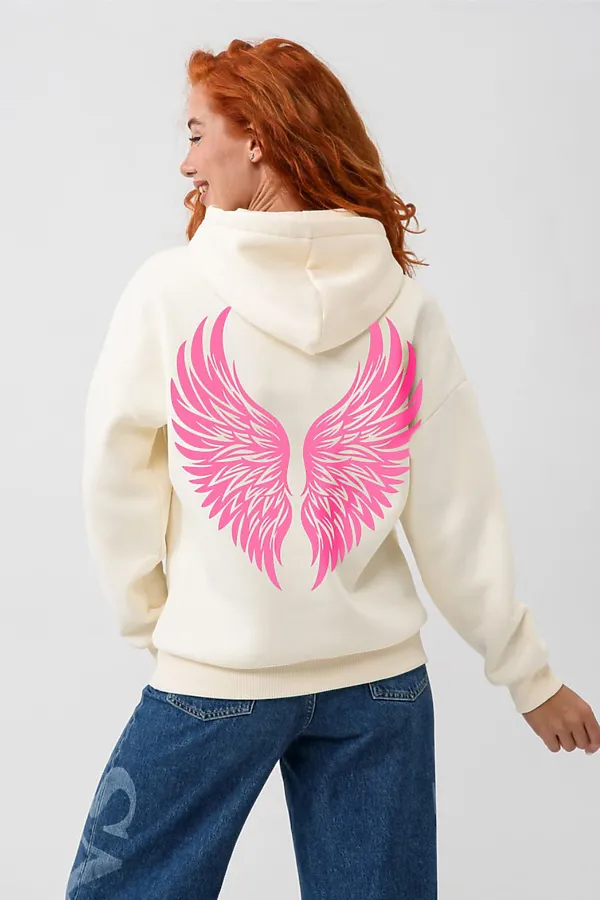 Толстовка 8578 НАТАЛИ, молочный+ангел - фото 1