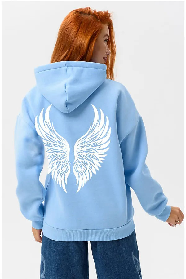 Толстовка 8578 НАТАЛИ, голубой+ангел - фото 1