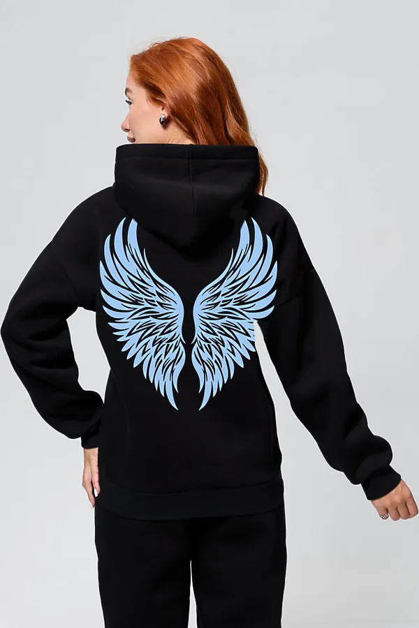 Толстовка 8578 НАТАЛИ, черный+ангел - фото 1