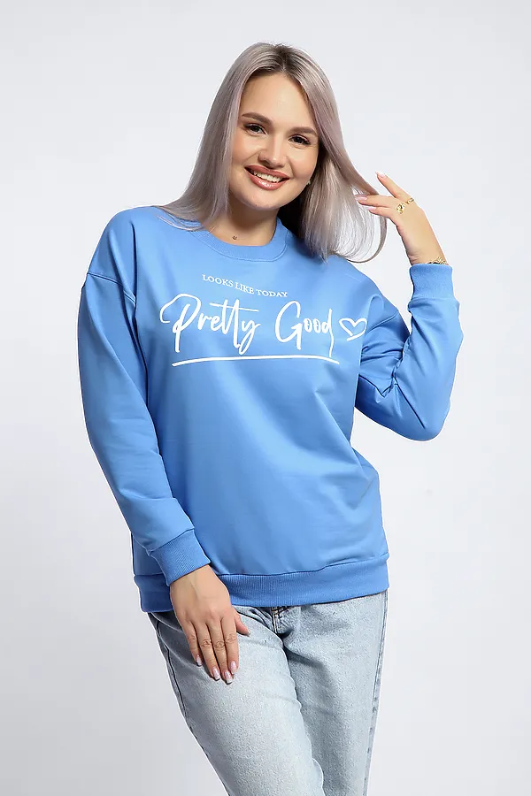 Толстовка 80048 НАТАЛИ, голубой - фото 1
