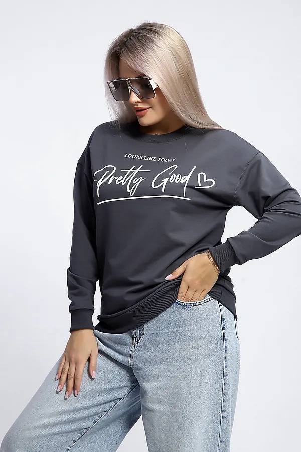 Толстовка 80048 НАТАЛИ, темно-серый - фото 1