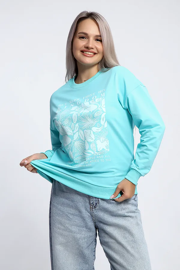 Толстовка 80047 НАТАЛИ, ментол - фото 1