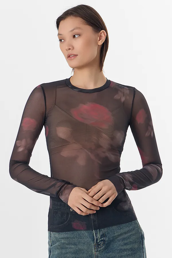 Джемпер MARK FORMELLE, розы на черном - фото 1