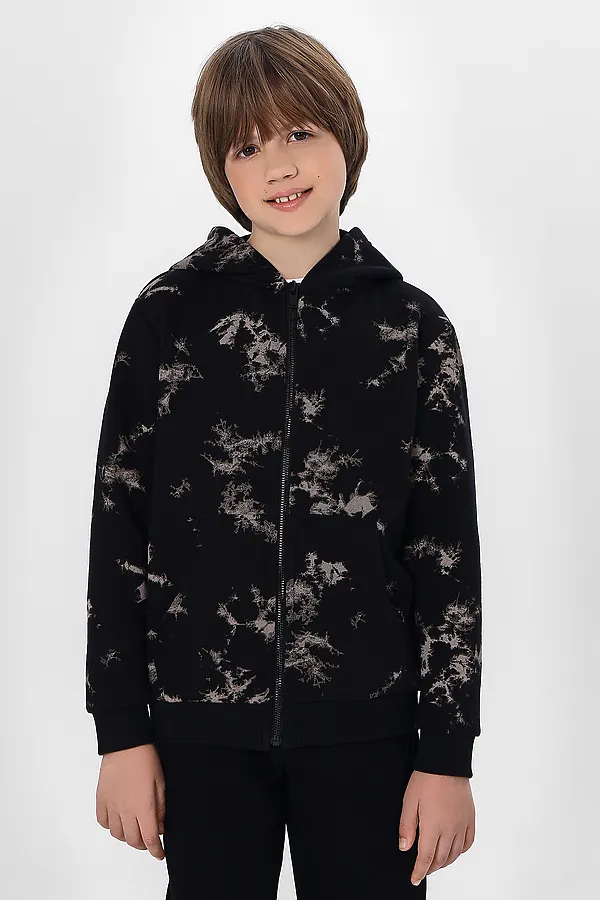 Толстовка MARK FORMELLE, разводы на черном - фото 1