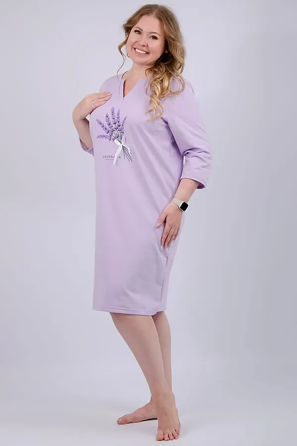 Сорочка Лаванда НАТАЛИ, сиреневый - фото 1