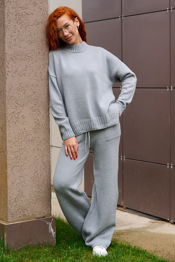 Костюм с брюками 84504 НАТАЛИ, серый - фото 1