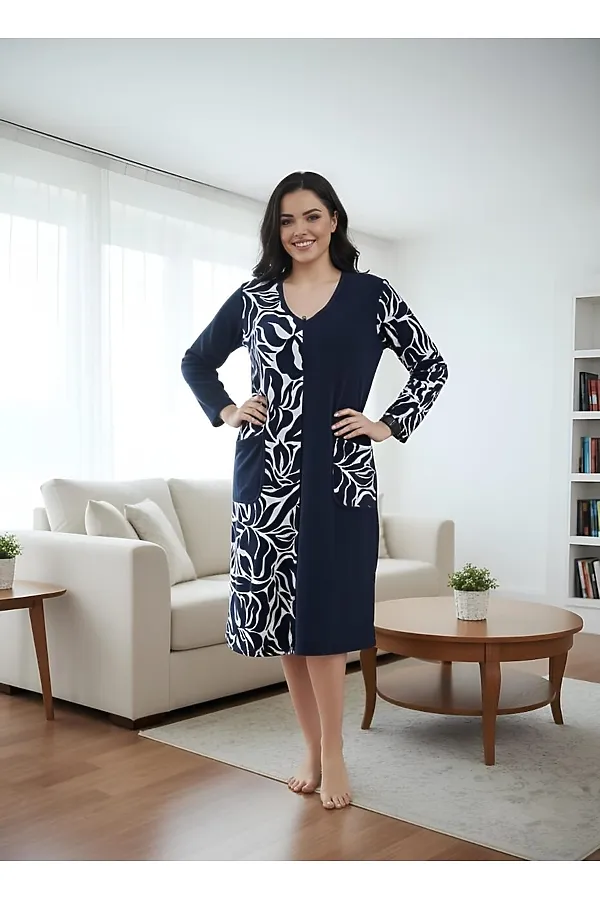 Халат 39061 НАТАЛИ, темно-синий - фото 1