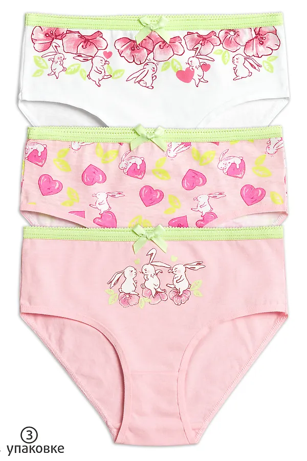 Трусы, 3 шт. PELICAN, белый/розовый/розовый - фото 1
