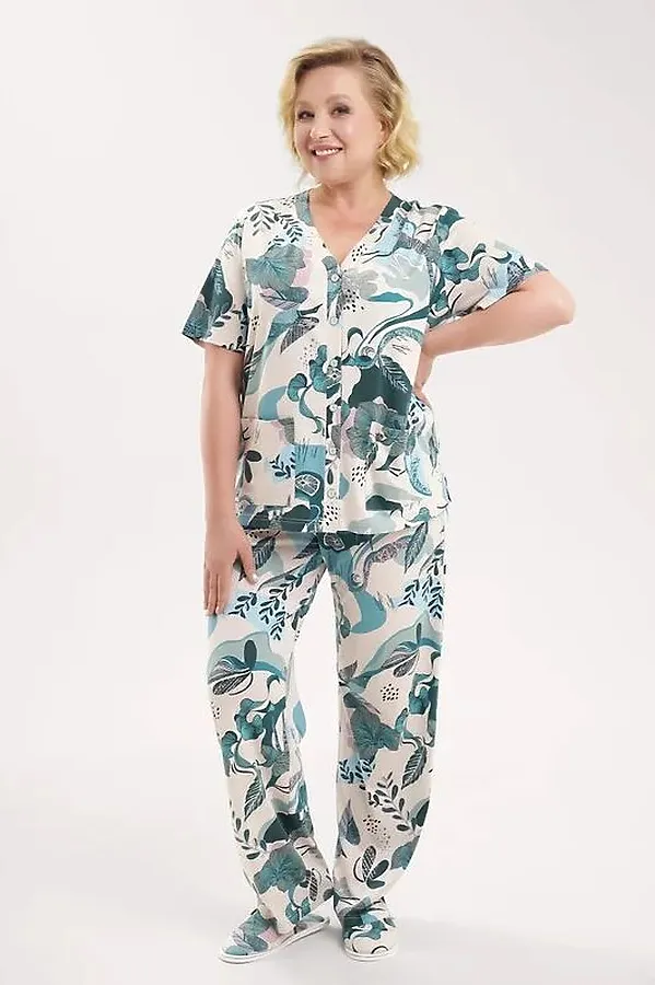 Пижама CLEVER, бежевый/св.зелёный - фото 1