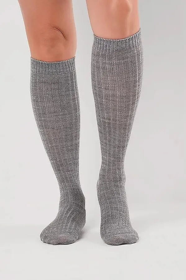 Гольфы CLEVER, меланж серый - фото 1