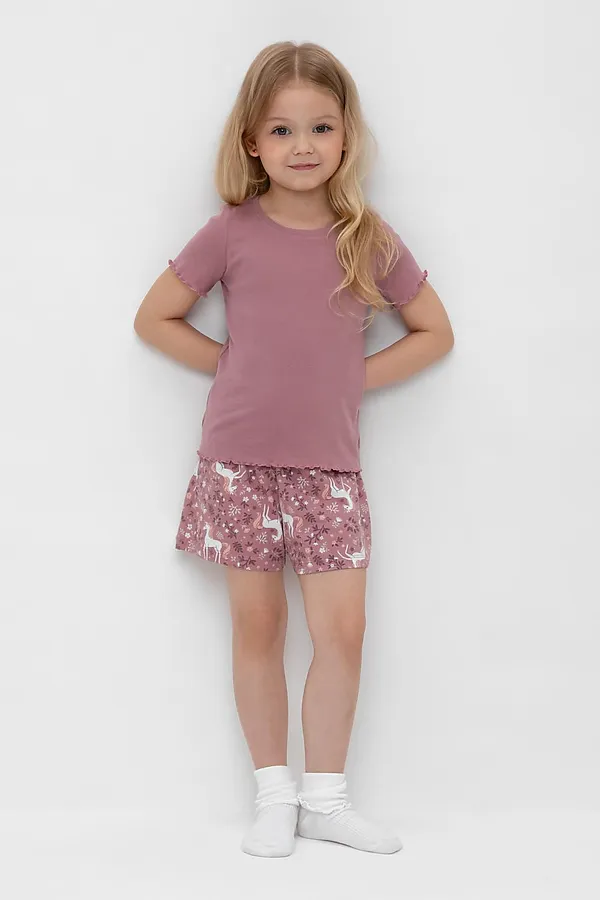 Пижама CROCKID, морозная вишня,единороги - фото 1