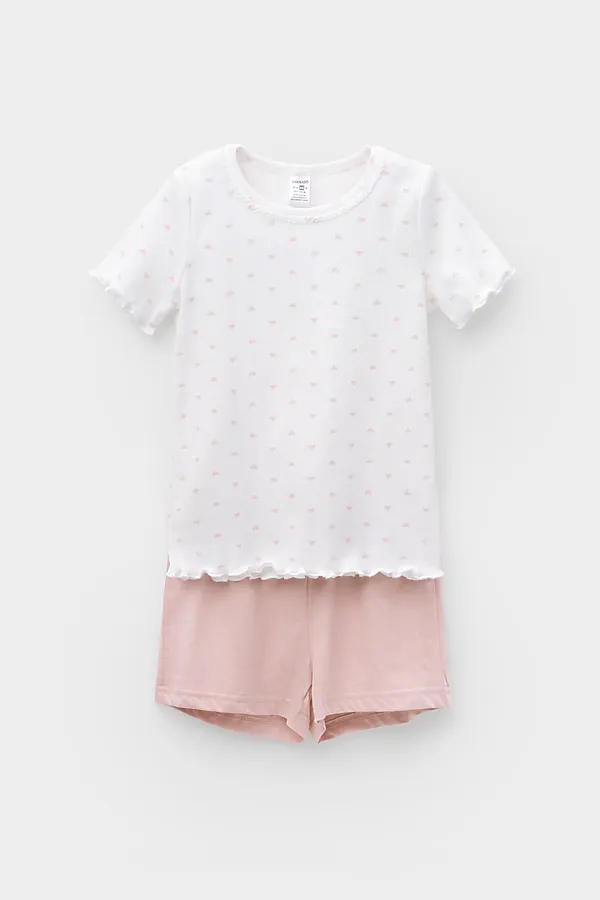 Пижама CROCKID, сердечки на сахаре,дымчатая роза - фото 1