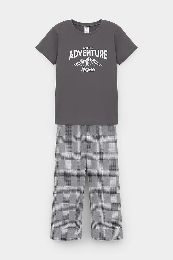 Пижама CROCKID, железо,костюмная клетка - фото 1