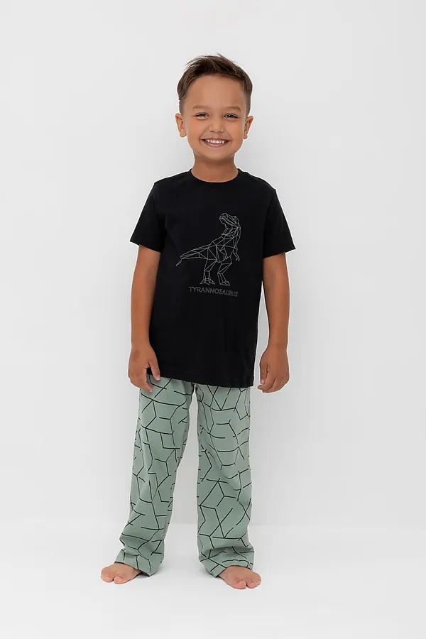 Пижама CROCKID, черный,геометрия - фото 1