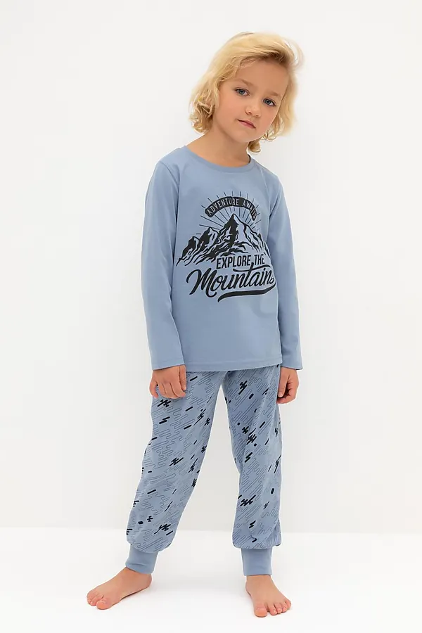 Пижама CROCKID, голубой туман,быстрее ветра - фото 1
