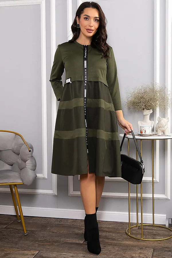 Платье LADY TAIGA, хаки - фото 1