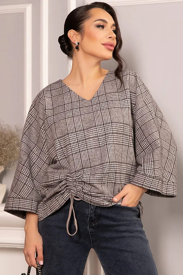 Блуза LADY TAIGA, коричневая - фото 1