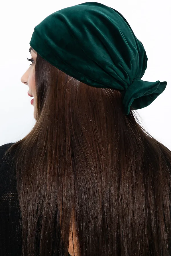 Чалма с бантом LADY TAIGA, зеленая - фото 1
