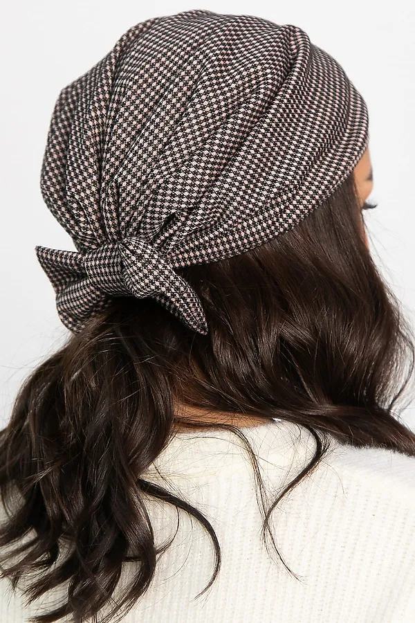 Чалма с бантом LADY TAIGA, коричневое зерно - фото 1