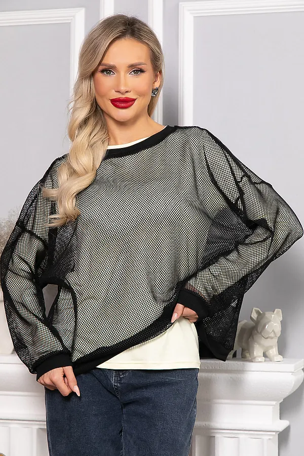 Свитшот LADY TAIGA, черно-лимонный - фото 1