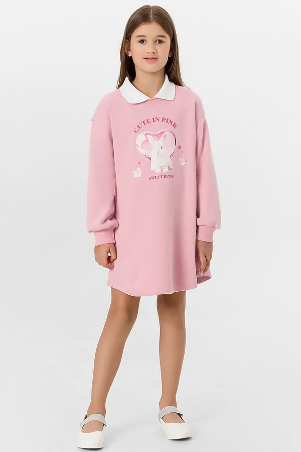 Платье MARK FORMELLE, пыльный розовый +печать1 - фото 1